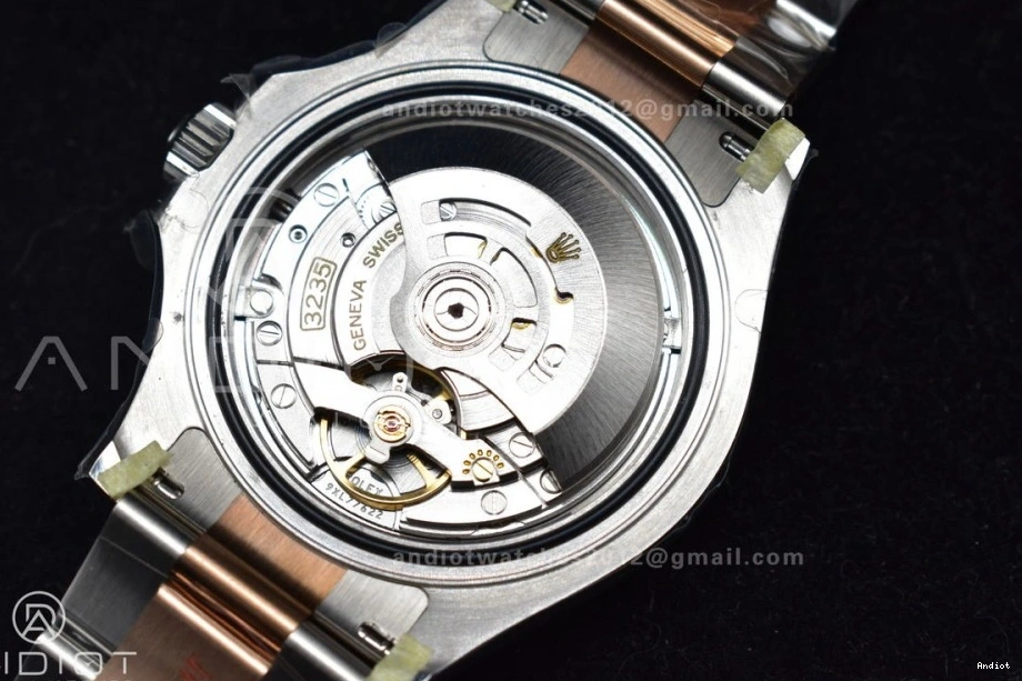 Gold Best Dial Edition Plated VR3235 904L 1:1 Yacht-Master Steel Black Rose Bracelet On 126621 SS Clean 1205